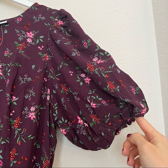 Old Navy Puff Sleeve Floral Maxi Shift Dress Size 2X - Picture 10 of 12